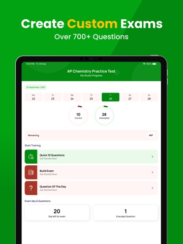 AP Chemistry Practice Exam iPad screenshot