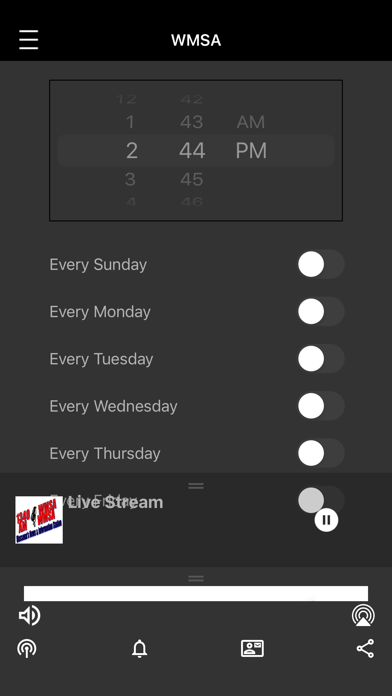 WMSA Radio Screenshot