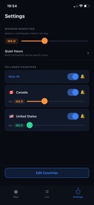 Seismo - Earthquake Alerts screenshot