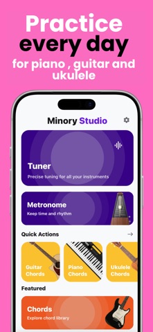 Minory : Tuner & Metronome screenshot