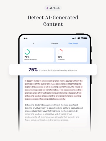 Plagiarism Checker - Humanizer iPad screenshot