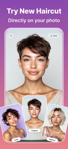 Screenshot 1 of HairOn: AI Hairstyle Filter App