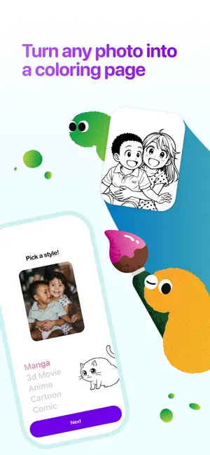 Splat - Magic Coloring Book iPhone screenshot 1