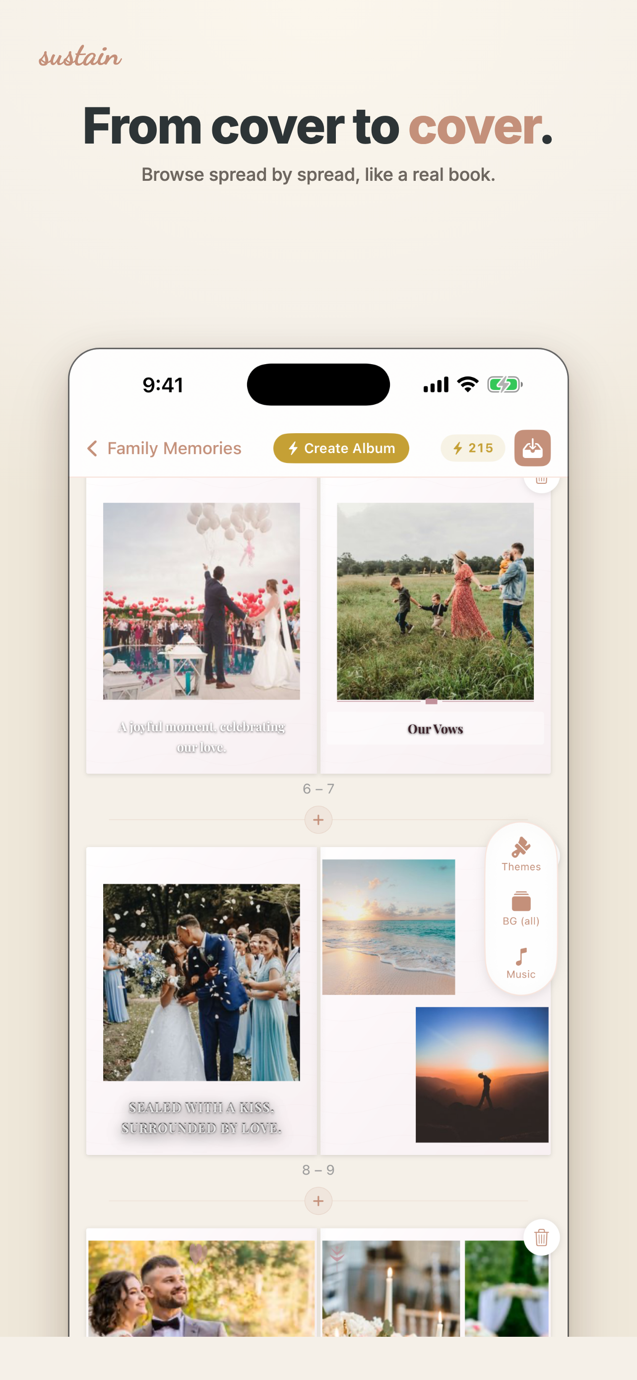 Sustain - AI Photo Album Maker screenshot 5