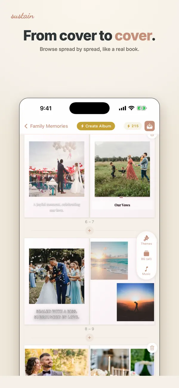 Screenshot #3 pour Sustain - AI Photo Album Maker