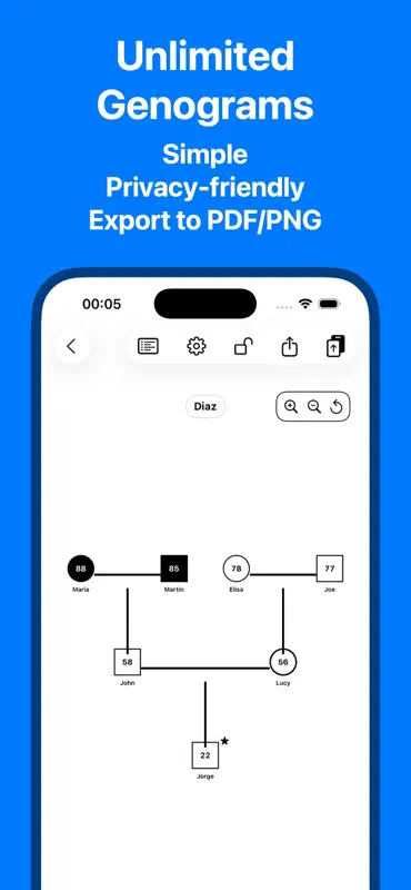 GenogramApp Árboles familiares screenshot 1 of 3