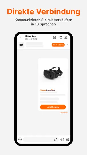 Screenshot von Alibaba.com B2B-Handel-App auf dem iPhone 6