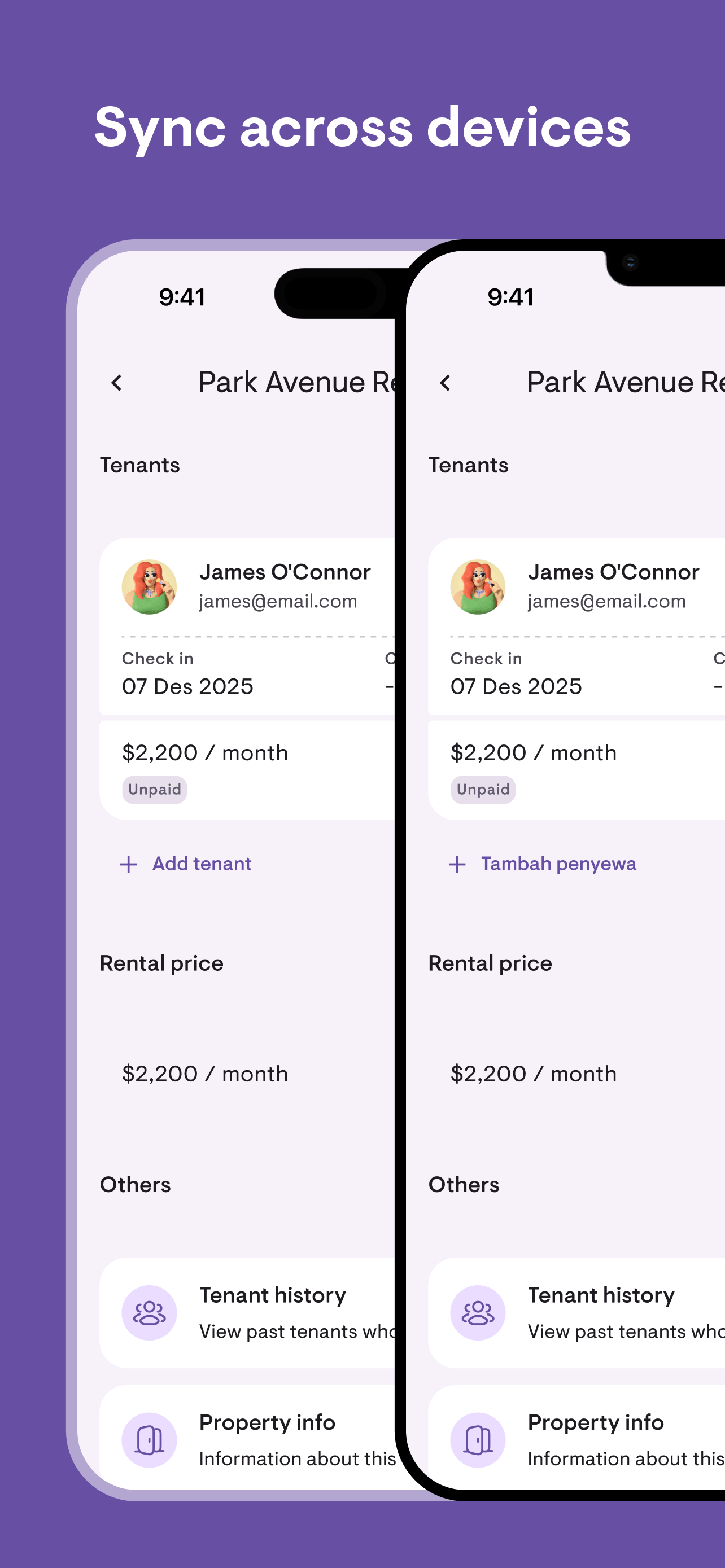 Kamaru: Manage Rentals & Kos
