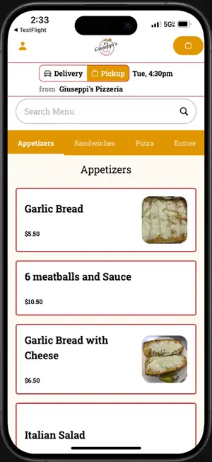 Giuseppi's Pizzeria screenshot 3