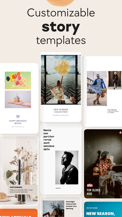 GRIDS Post maker for Instagram iPhone screenshot 2 - Photo & Video app