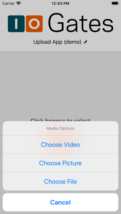 Screenshot #3 pour ioGates Upload