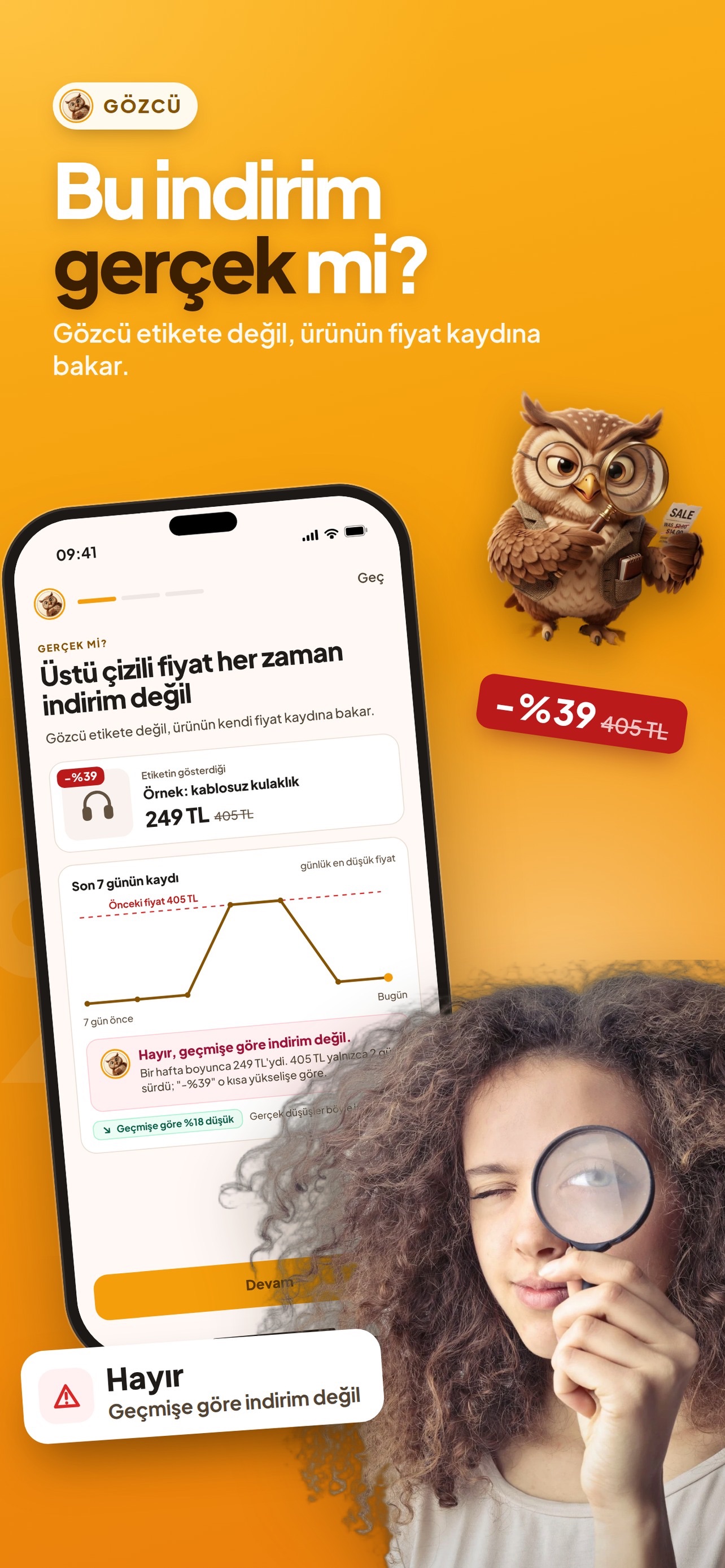 Screenshot 1 of Gözcü: Gerçek İndirim Radarı