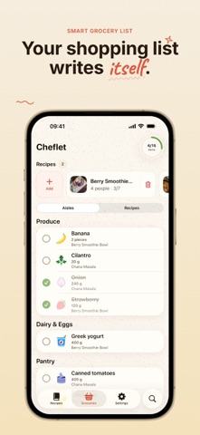 Cheflet: Recipe Saver iPhone screenshot