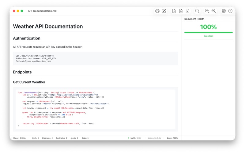 Markdown Lens screenshot