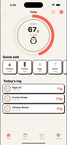 Protein Tracker ProteinPenguin Screenshot 6 of 6