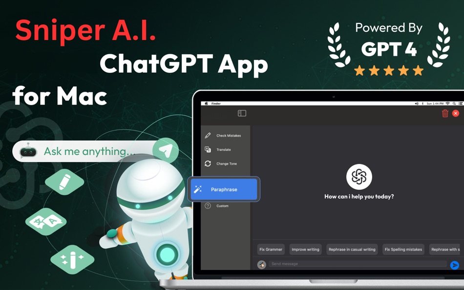 #1. AI Sniper - GPT4 Assistant (macOS) 来自: SniperGuard LTD