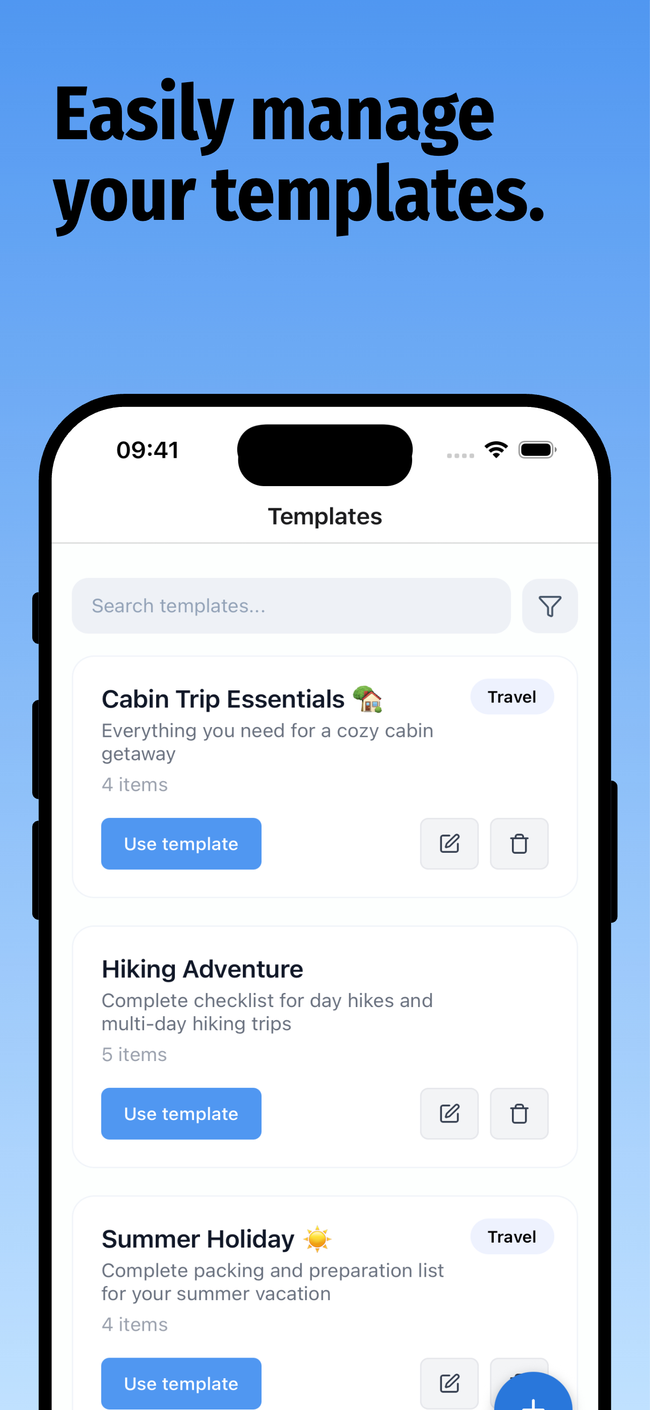 Double Check - Reusable Lists