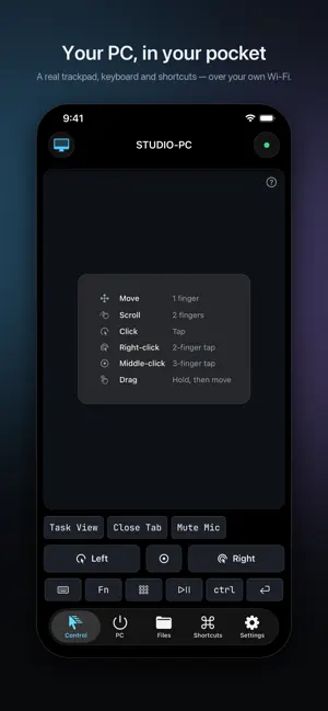 PC Controller: Remote Mouse screenshot 1