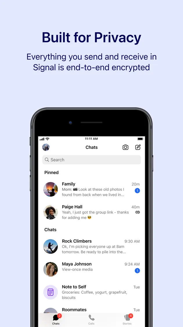 Signal, App Store screenshot 1
