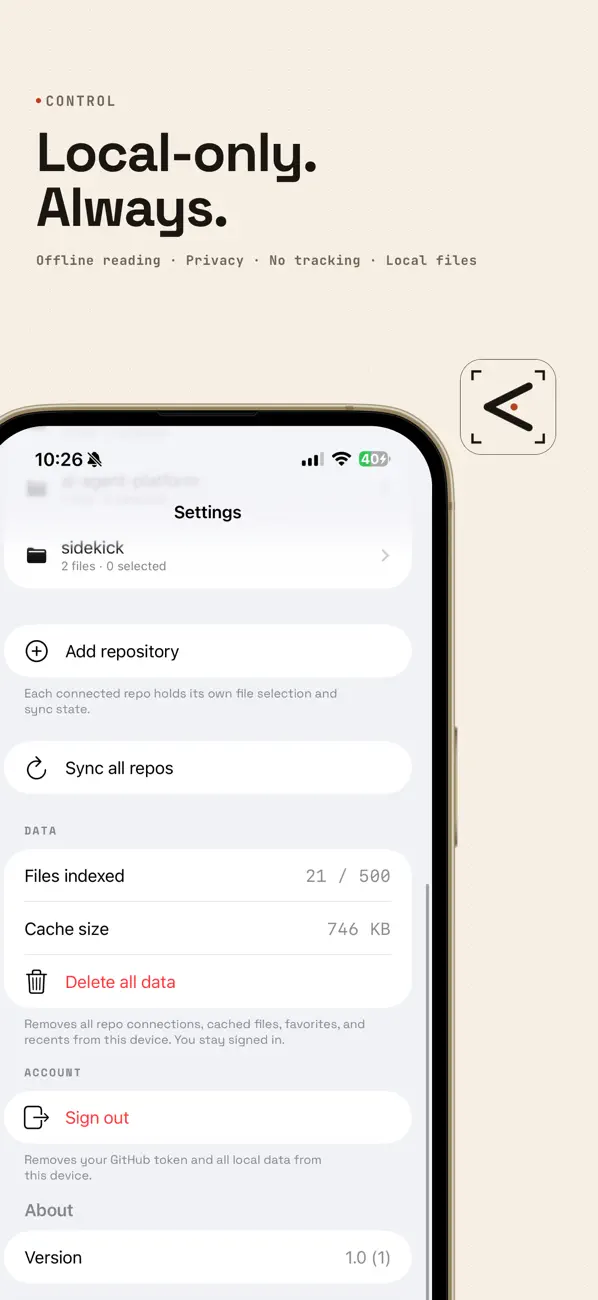 #6. githtml - GitHub Doc Reader (iOS) By: Wave Tech LLC