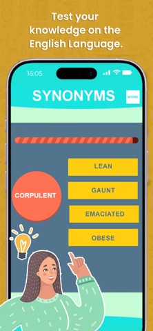 Synonyms & Antonyms Word Quiz iPhone screenshot