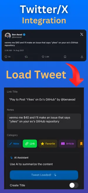Stashly AI: Link & Note Saver screenshot 3