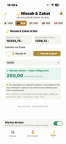 Taux Dinar DZ iPhone screenshot