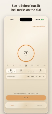 Meditation Timer - Bell & Log Screenshot 1 of 6