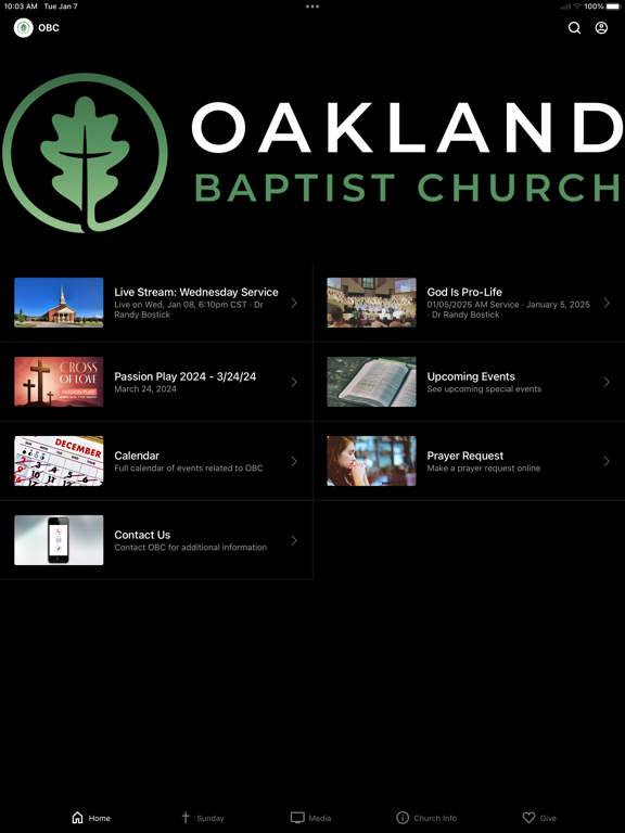 Screenshot #4 pour Oakland Baptist Church (OBC)