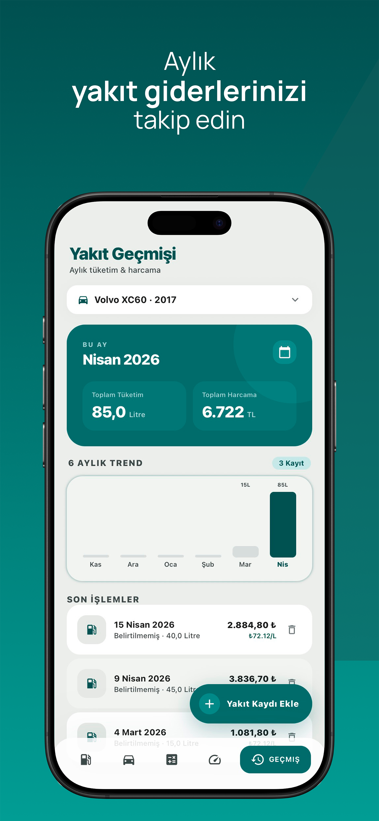Fulldepo – Araç Yakıt Takibi