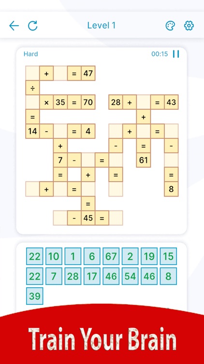 Math Crossword - Number Games