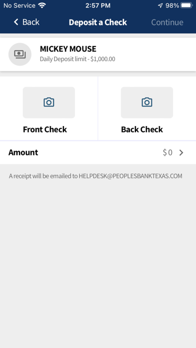 Peoples Bank TX Screenshot