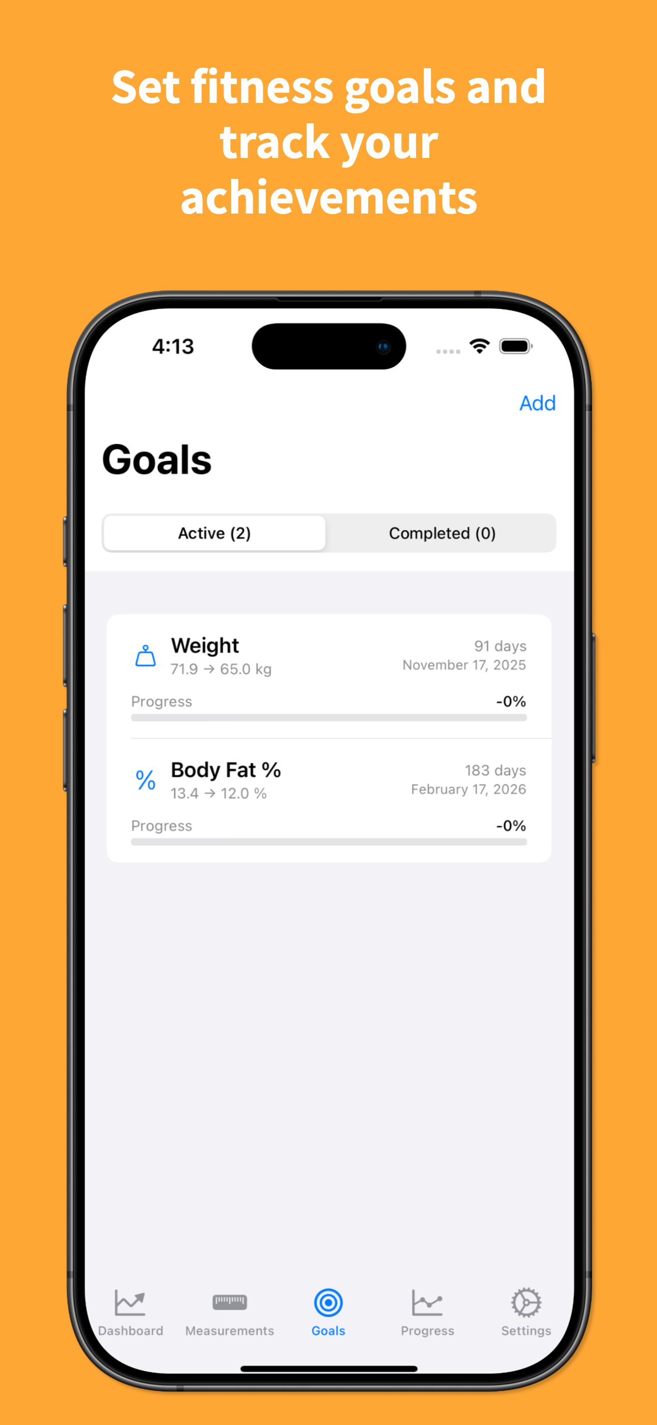 Track weight and measurements