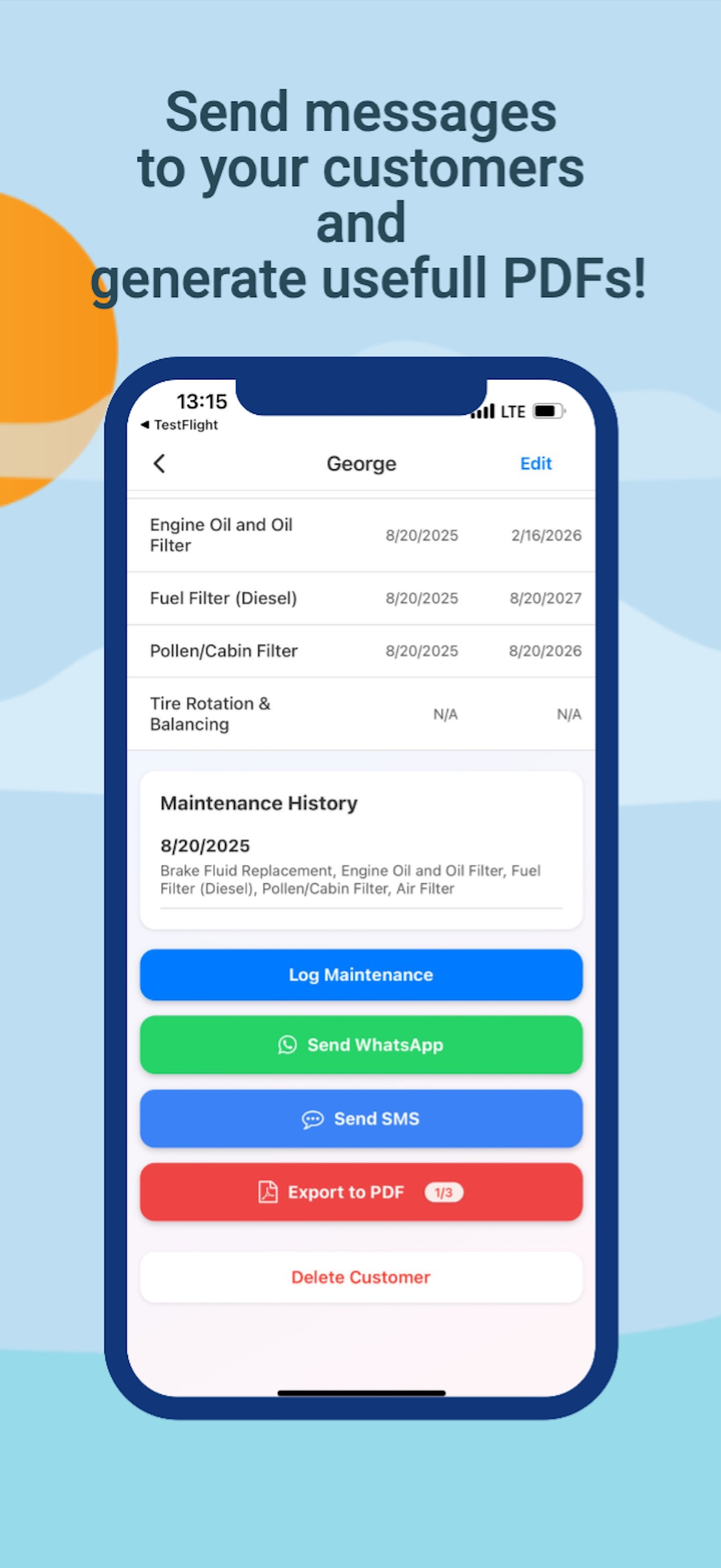 Service Maintenance Tracker screenshot 4