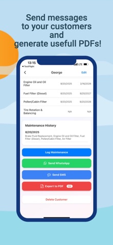 Service Maintenance Tracker screenshot