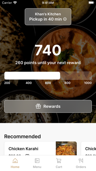 Khan's Kitchen To Go iPhone screenshot 1 - Food & Drink app