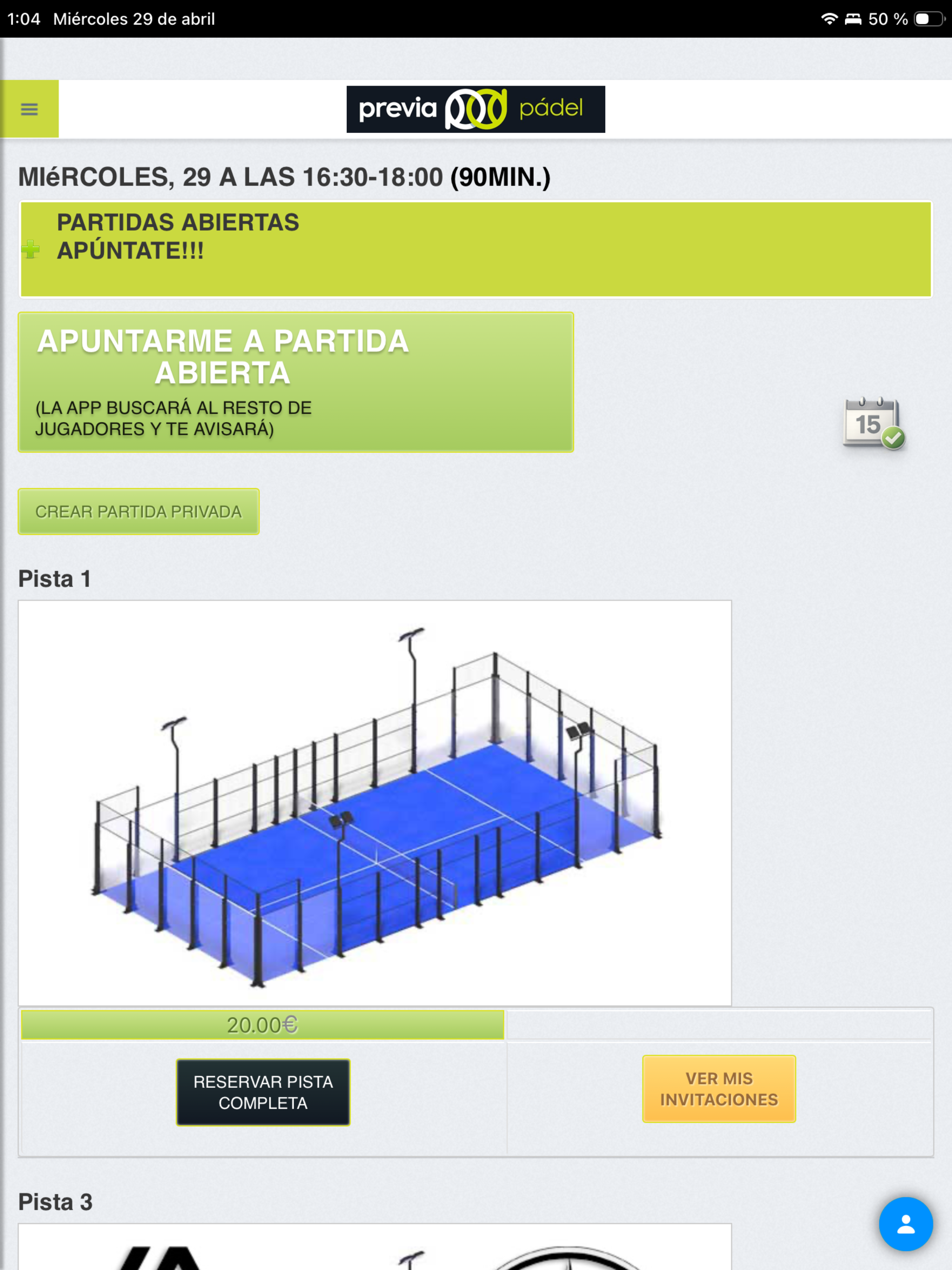 Previa Padel