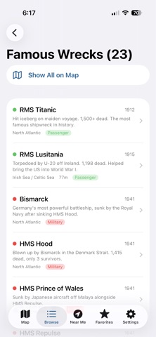 WreckMap screenshot