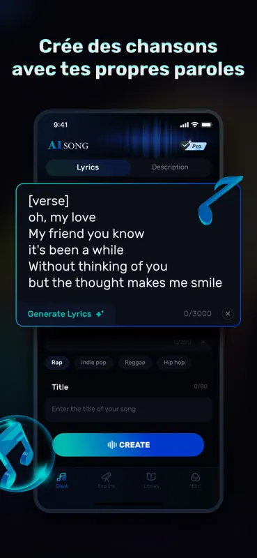 AI Song: IA Musique Créateur screenshot 3 of 7