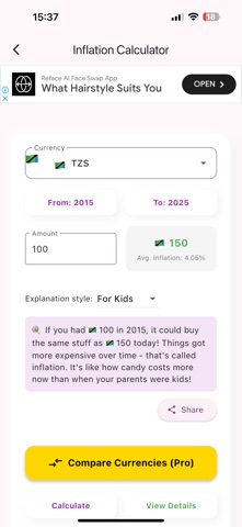 InflationData - Calc & Compare Screenshot 9 of 10