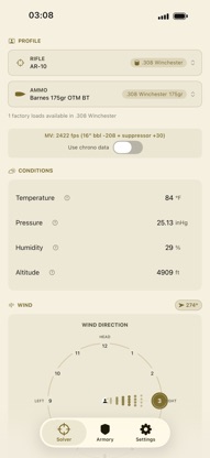 Gadsden Ballistic Calculator screenshot 2