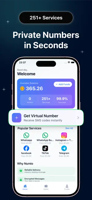 GetCode: Virtual SMS Number screenshot 2