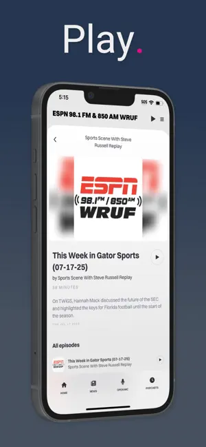 ESPN 98.1FM & 850AM WRUF screenshot 2