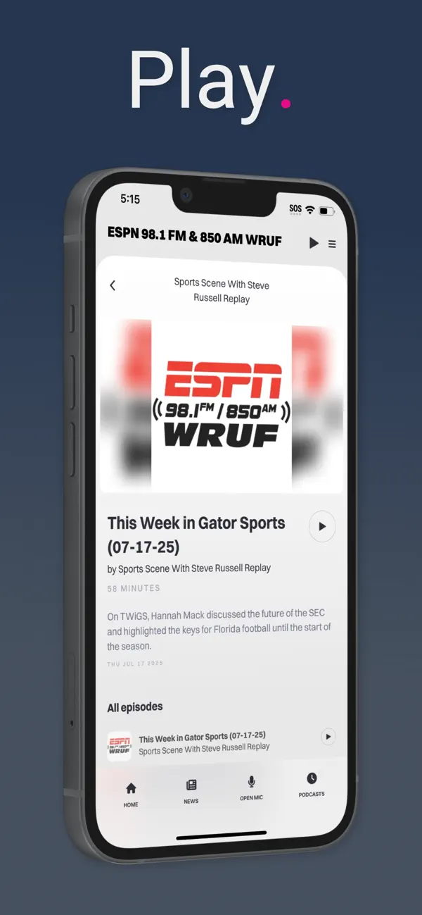 Screenshot #2 pour ESPN 98.1FM & 850AM WRUF