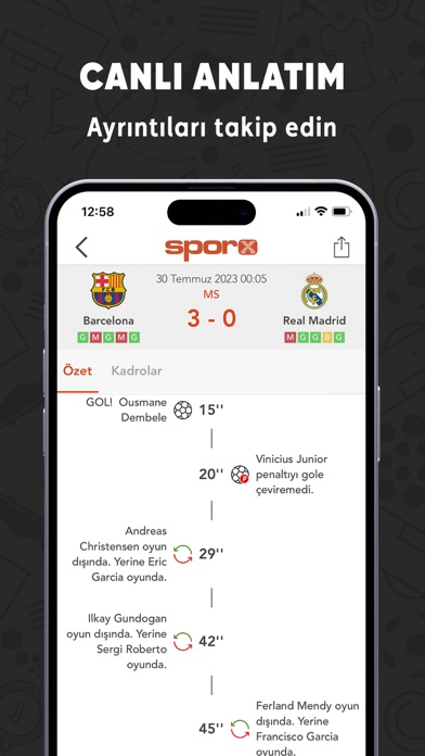 Sporx - Spor Haber, Canlı Skor Screenshot