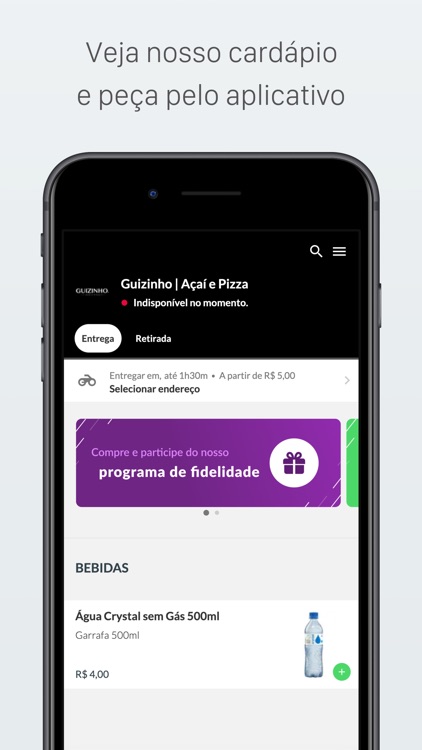 Guizinho açaí e pizza.