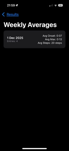 PAD walking app screenshot
