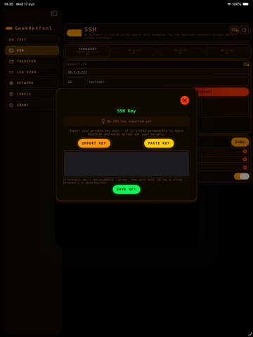 GeekNetTool iPad screenshot