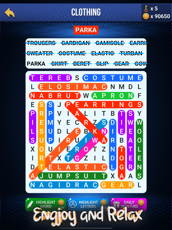 Screenshot #5 pour Wow Search: Classic Words Game