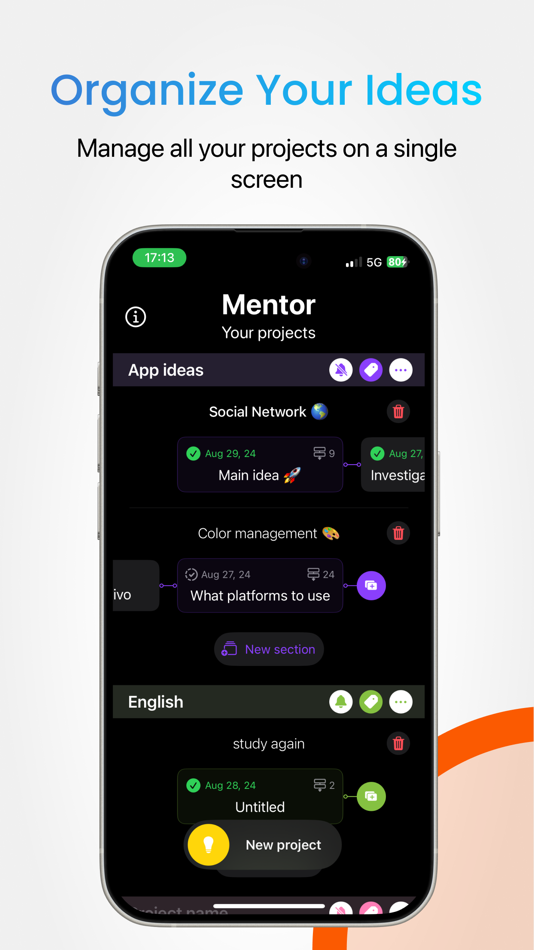 #1. Mentor: Idea Studio (iOS) 由: Gunar Ortiz